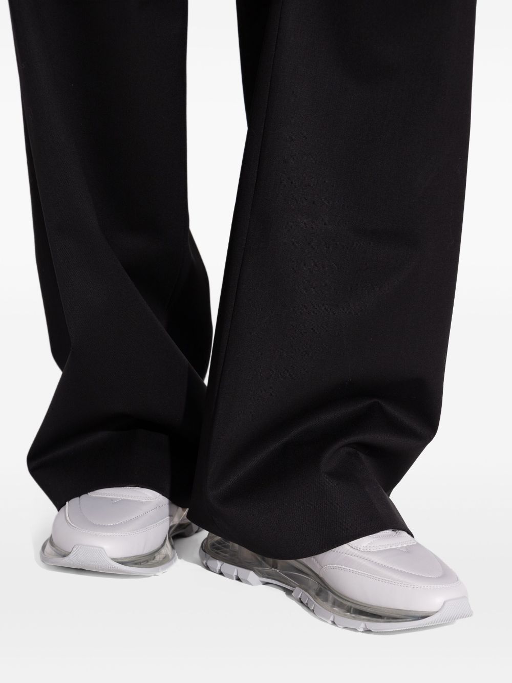 quilted translucent-sole sneakers