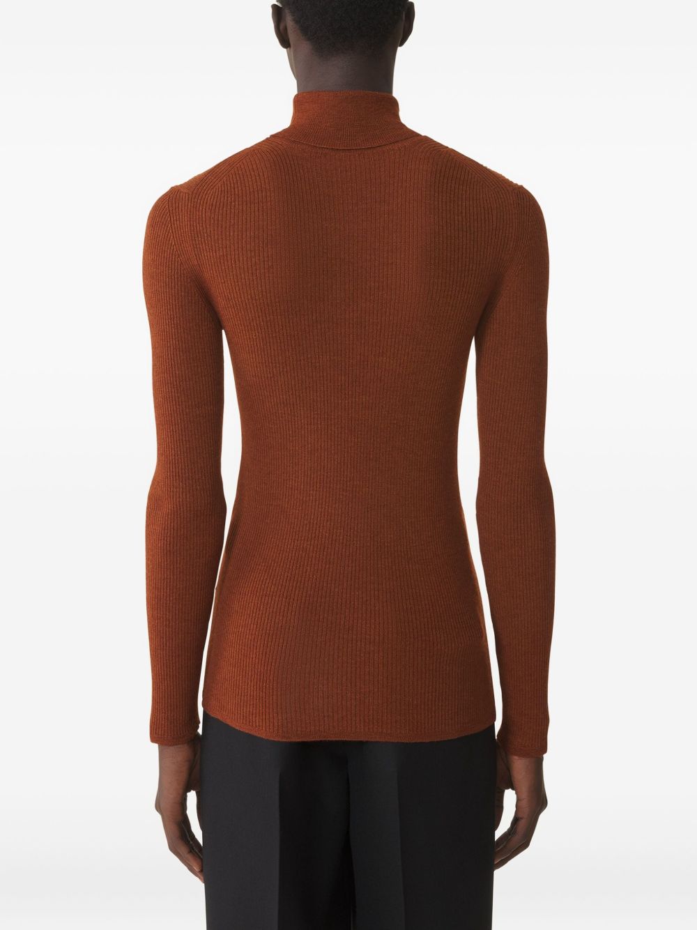 ribbed turtleneck sweater
