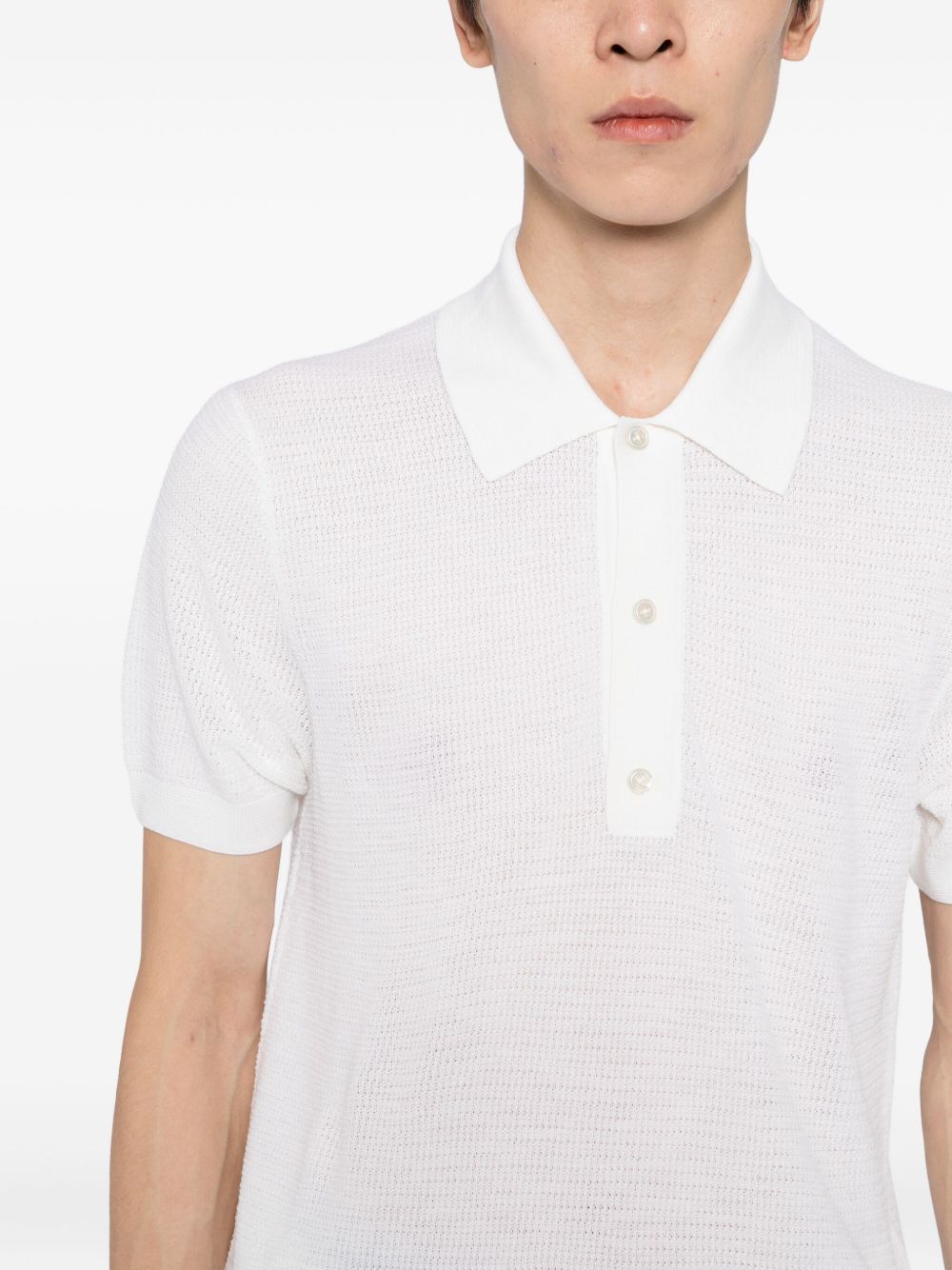 knit polo shirt