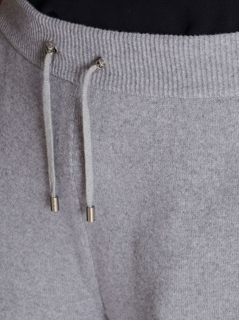 recycled cashmere-wool blend track pants