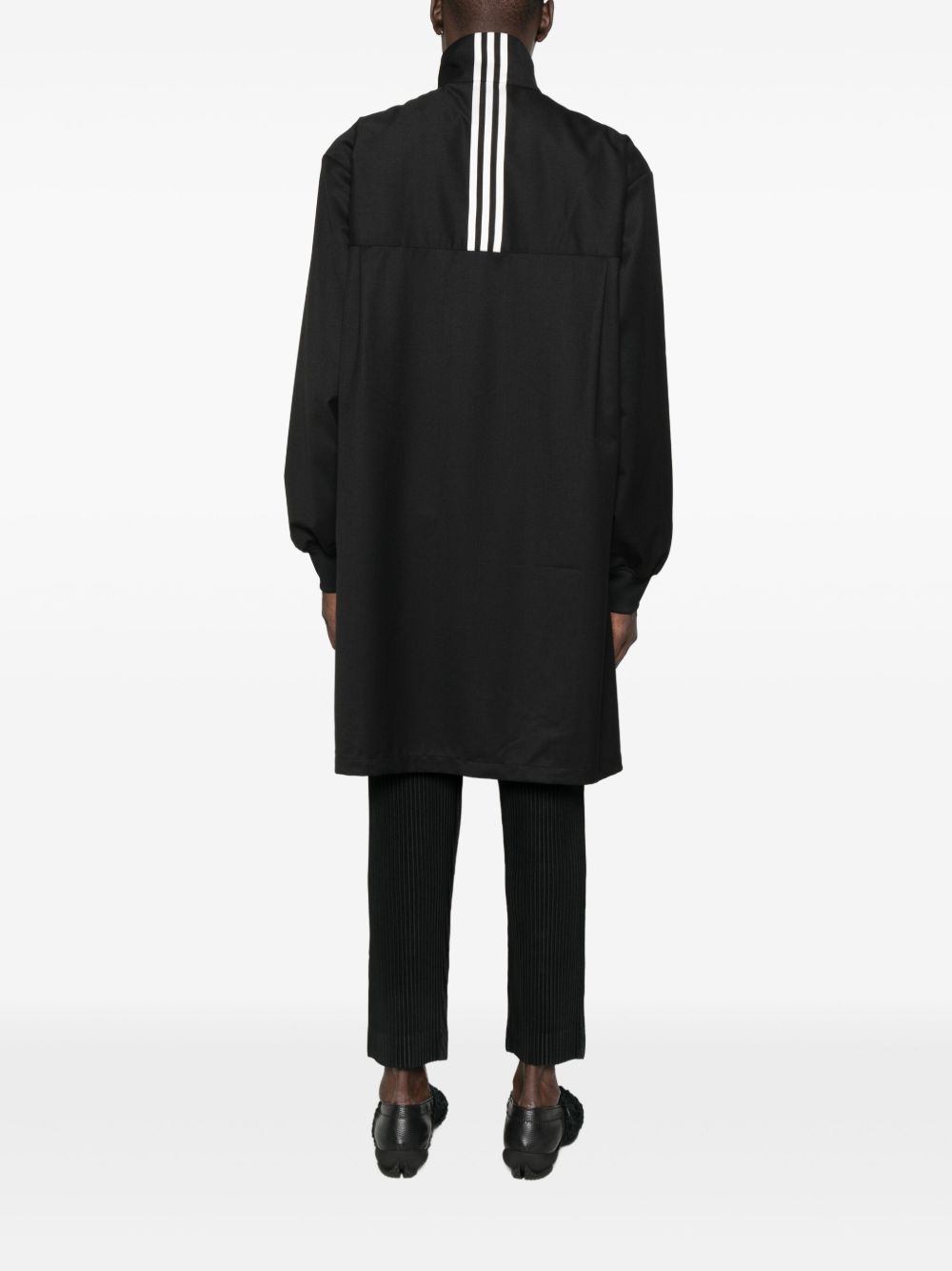 zip-front long jacket