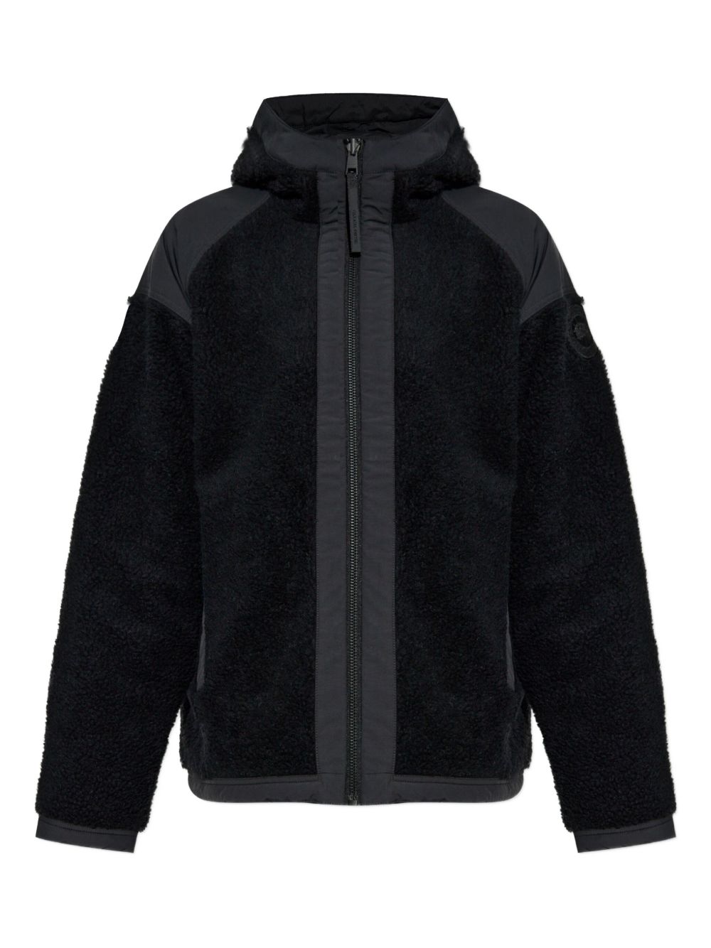 logo-patch fleece jacket