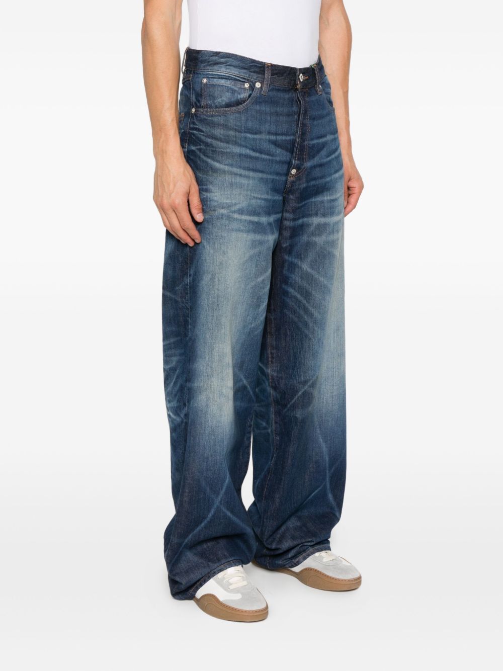 faded-effect jeans
