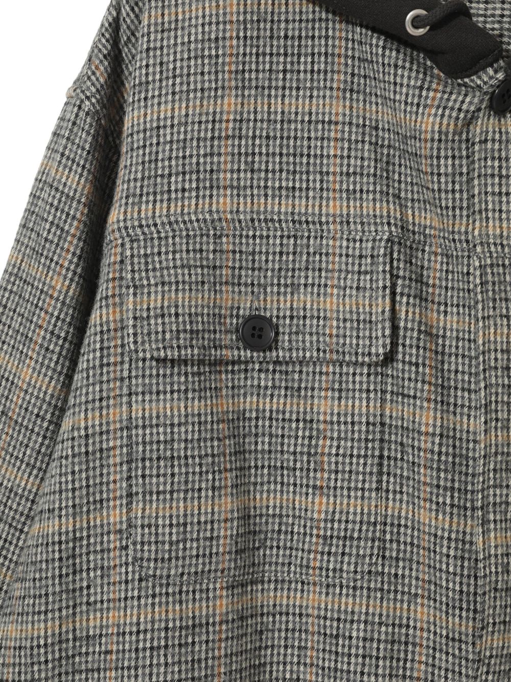 UP2E44071 hooded checked shirt