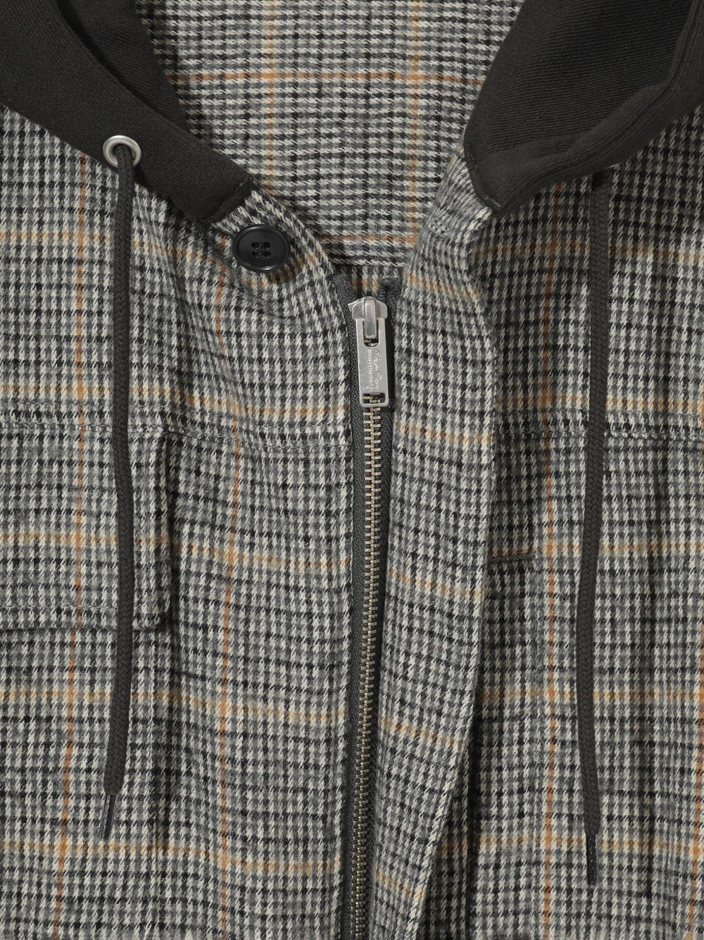 UP2E44071 hooded checked shirt