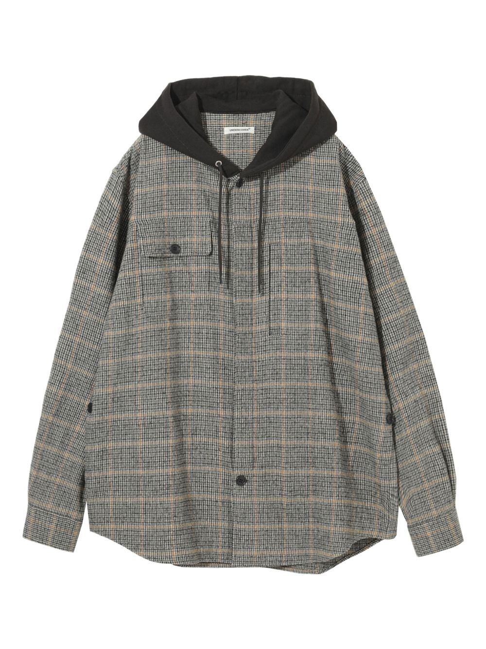 UP2E44071 hooded checked shirt
