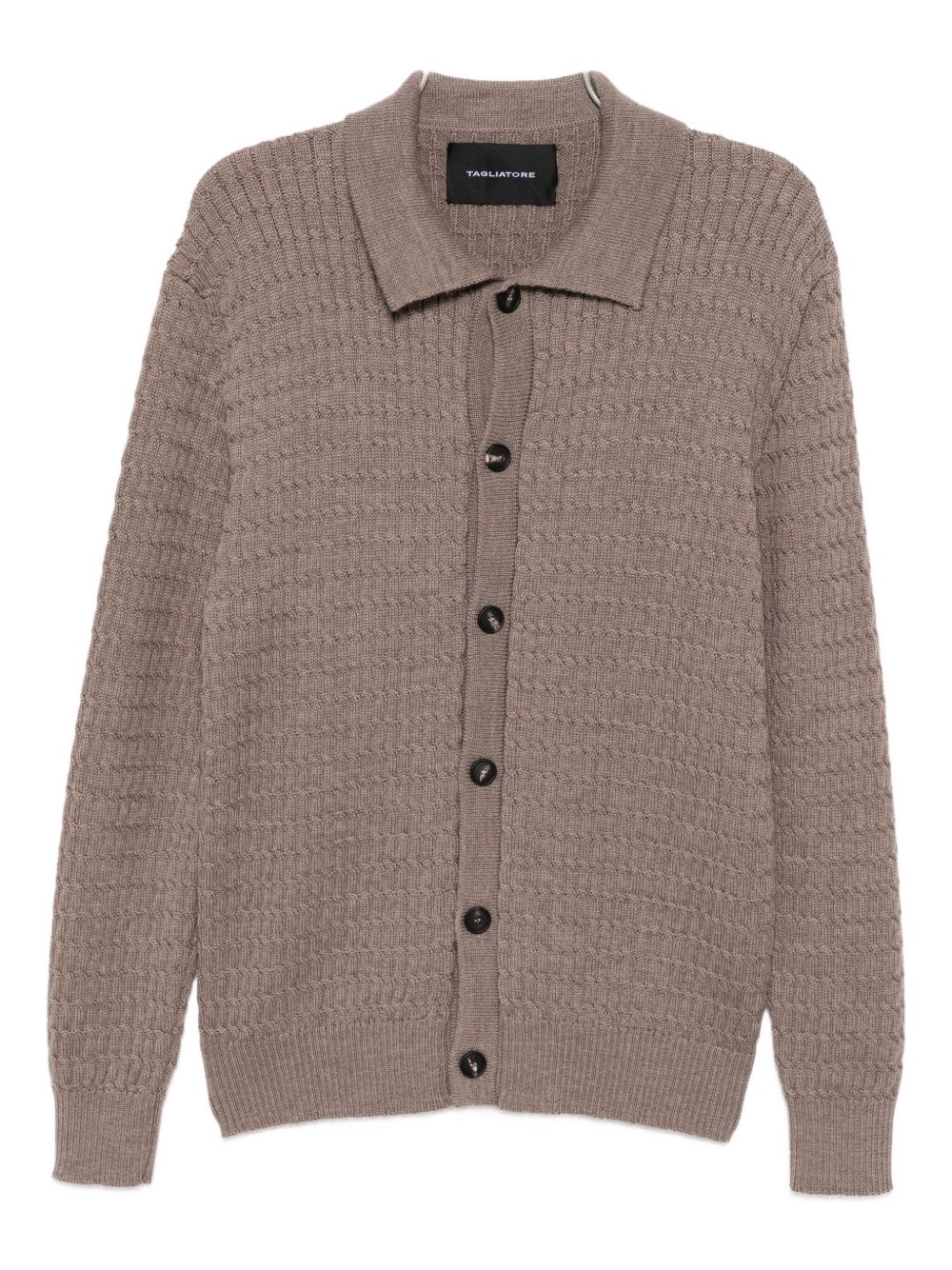 textured wool cardigan