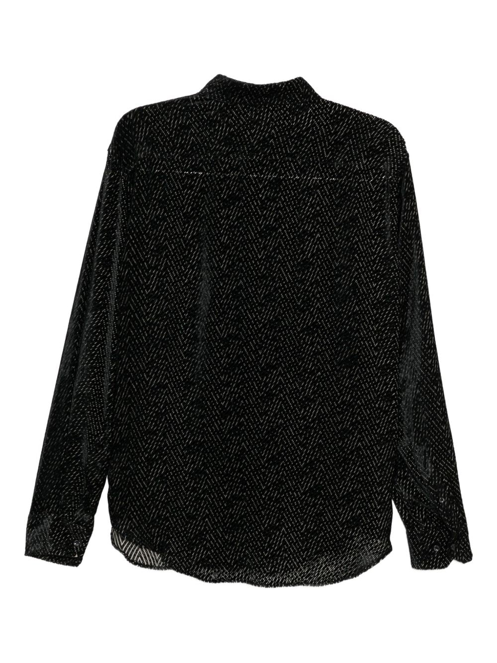 geometric-print shirt