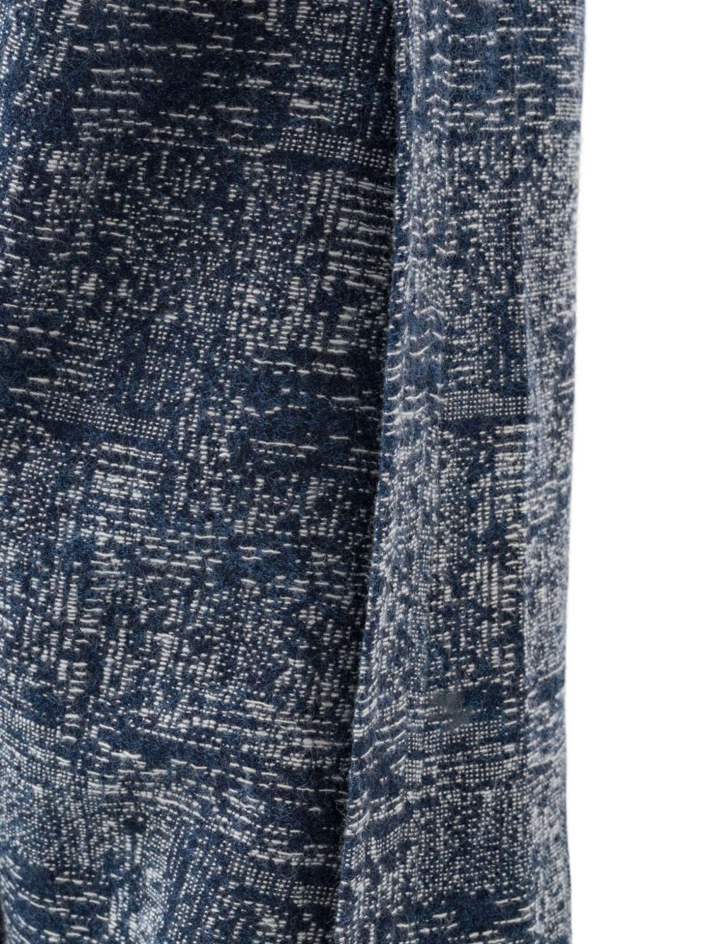 cotton-wool blend textured trousers