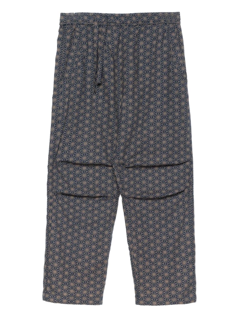 geometric-pattern track pants