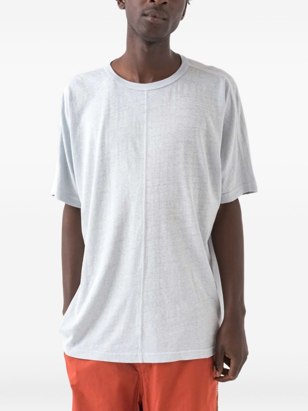 central-seam short-sleeve T-shirt