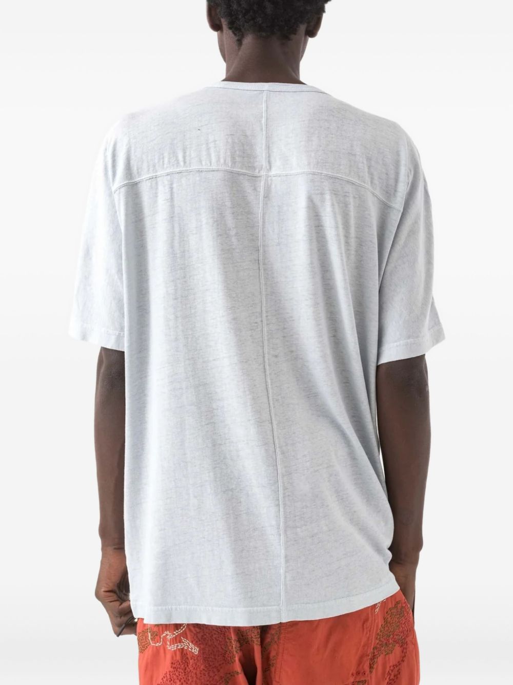central-seam short-sleeve T-shirt