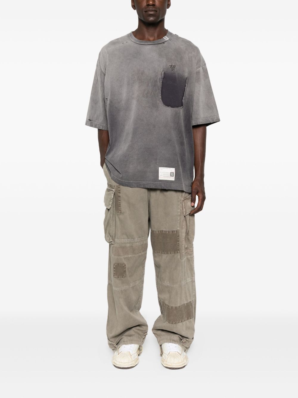 faded-effect  pocket T-shirt
