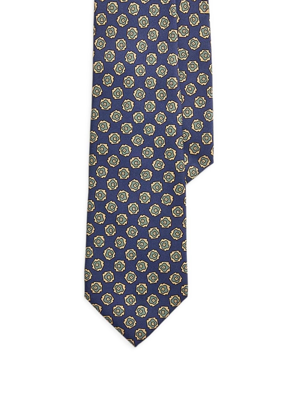 patterned silk tie