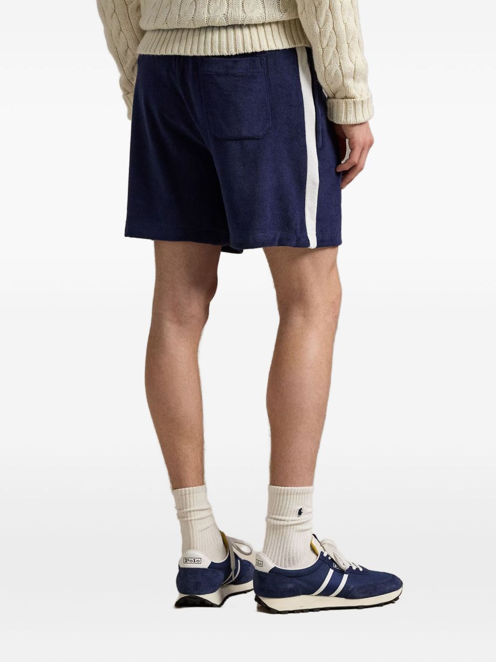 side-stripe embroidered shorts