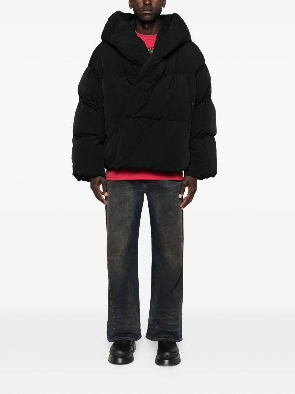 hooded puffer jacket