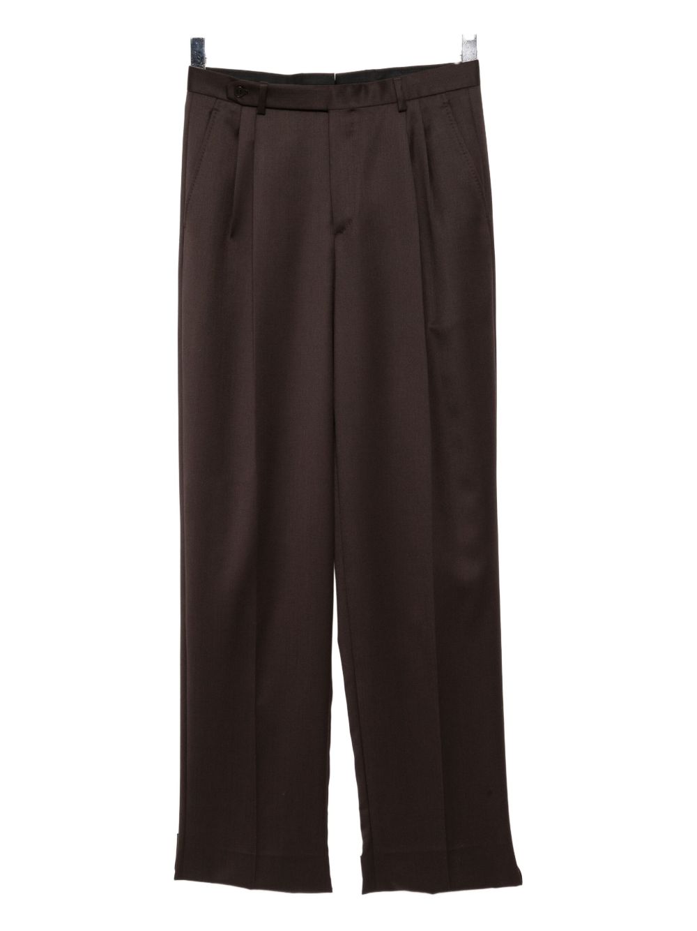 pleated wool trousers