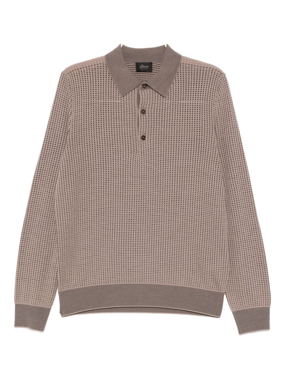 waffle-knit polo shirt