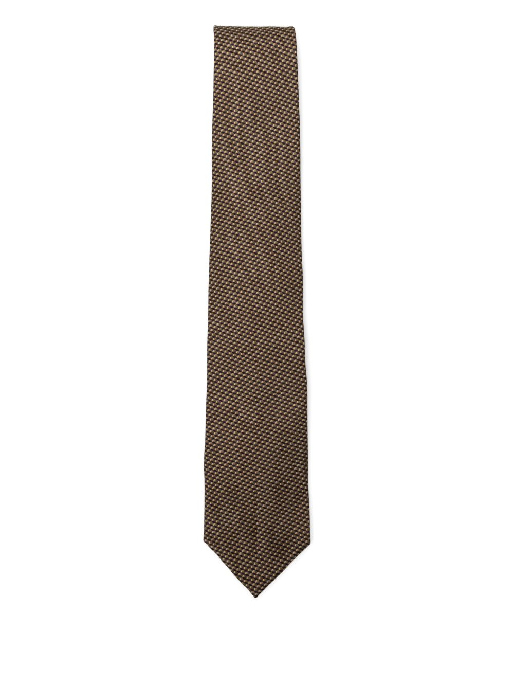 patterned silk tie