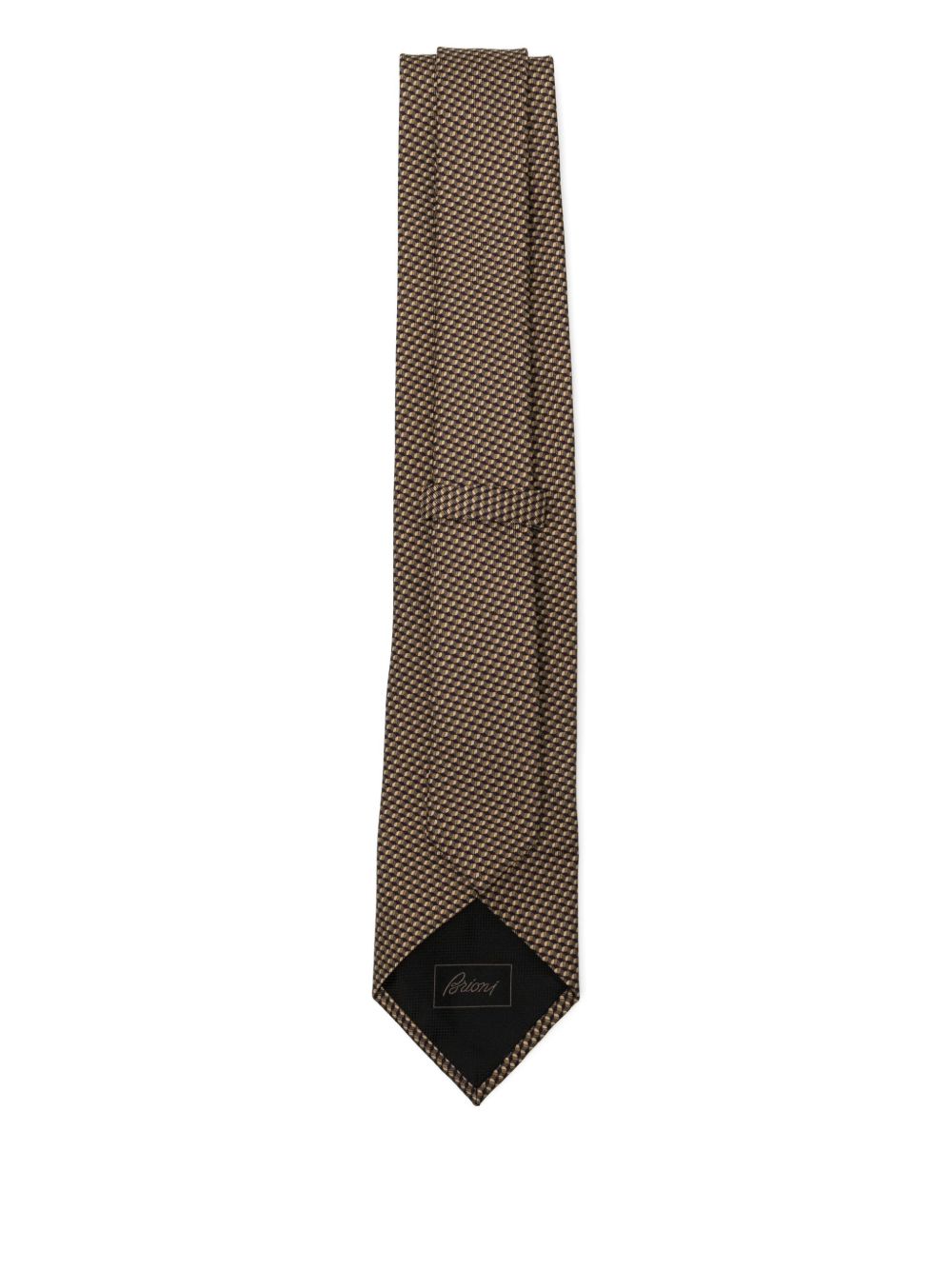 patterned silk tie