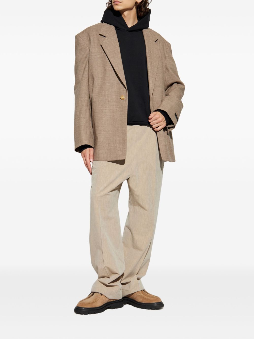 pleat-detailed drawstring trousers
