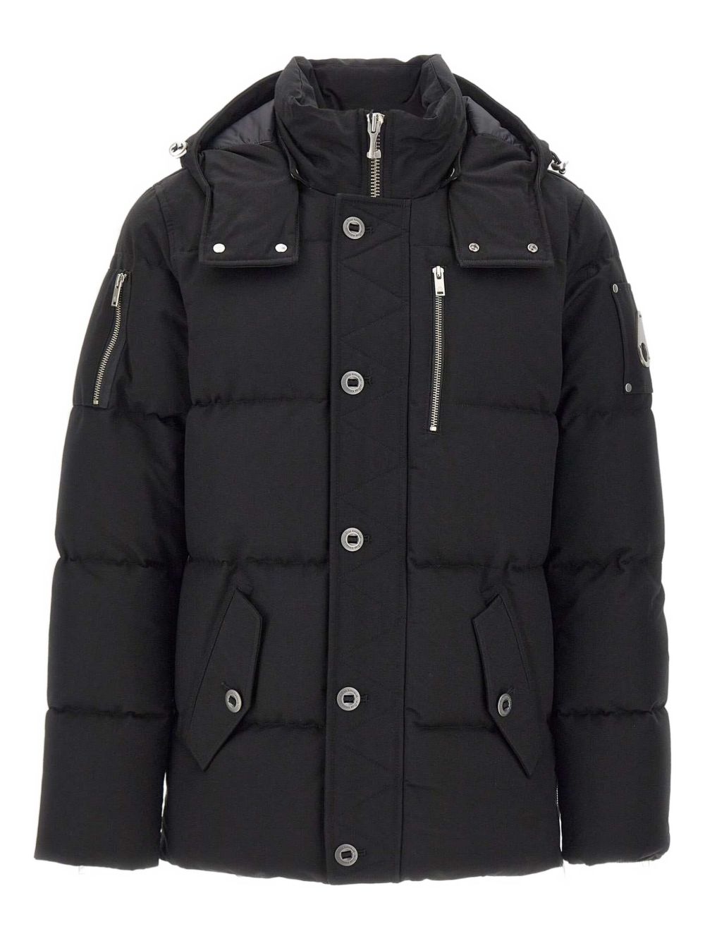 removable-hood quilted coat