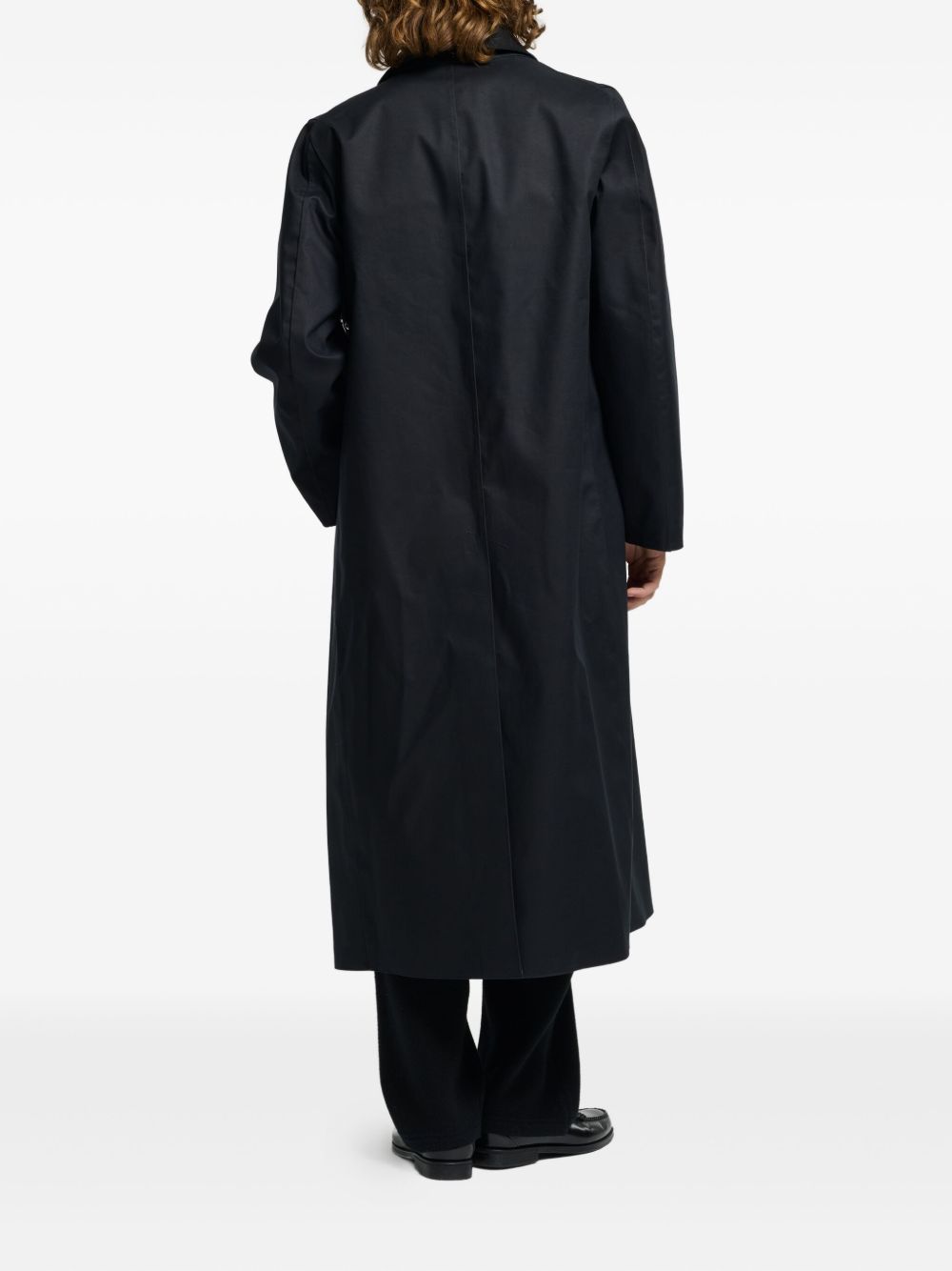 button-fastening single-breasted coat