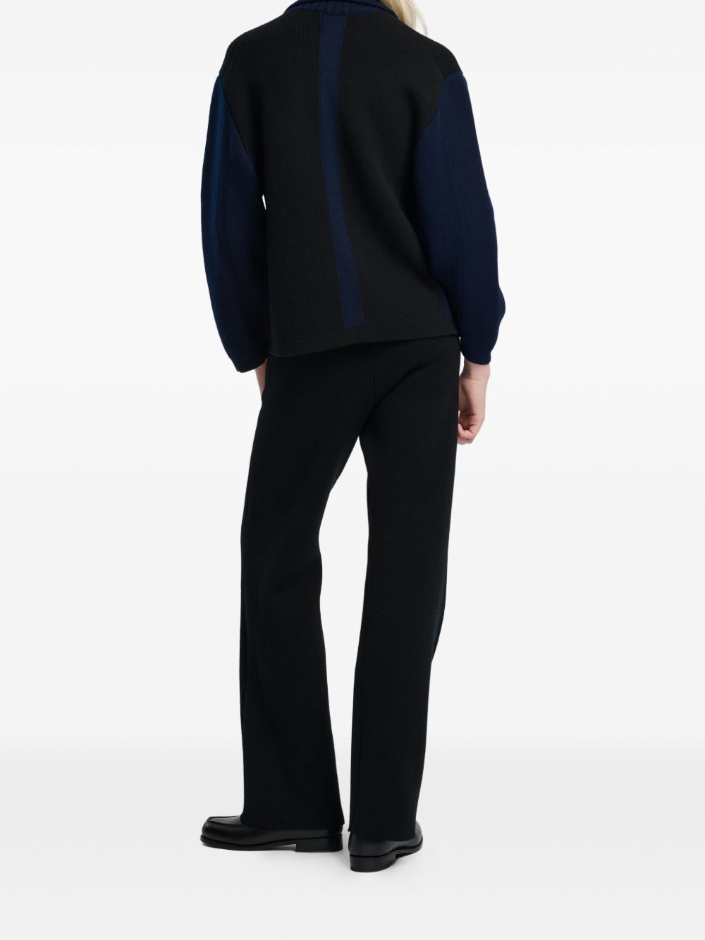 colour-block button cardigan