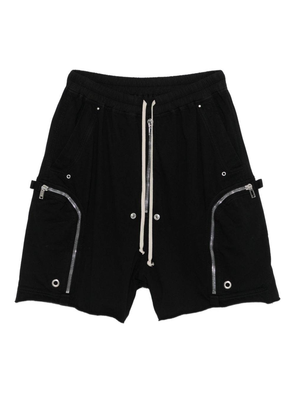 zip-pocket drawstring shorts