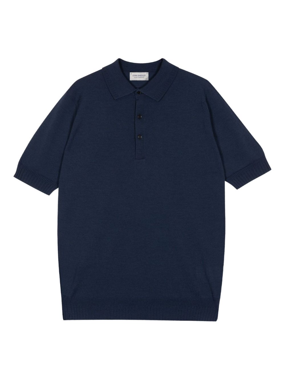 short-sleeved merino-wool polo shirt