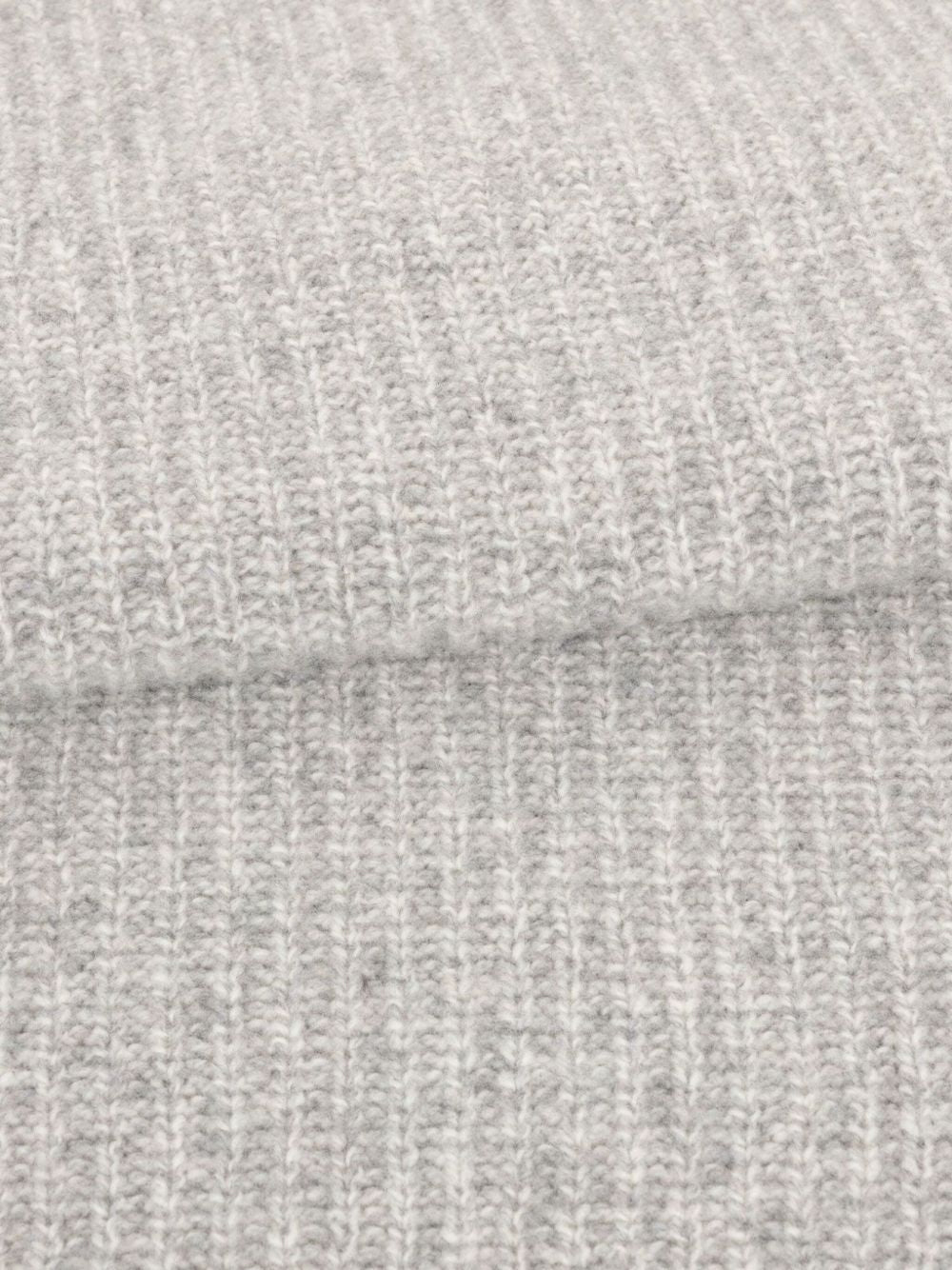 ribbed zip-neck sweater