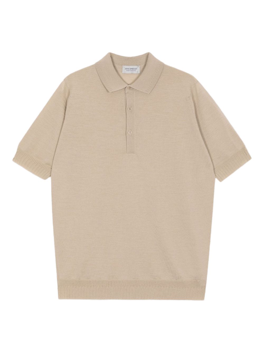 short-sleeved merino-wool polo shirt