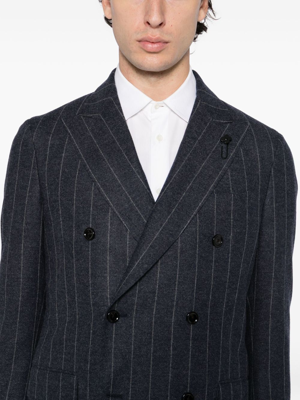 striped double-breasted suit