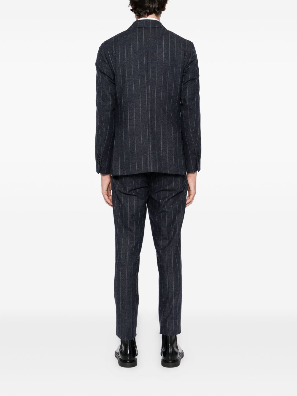 striped double-breasted suit