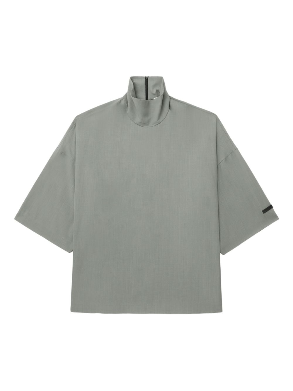 high-neck short-sleeve T-shirt