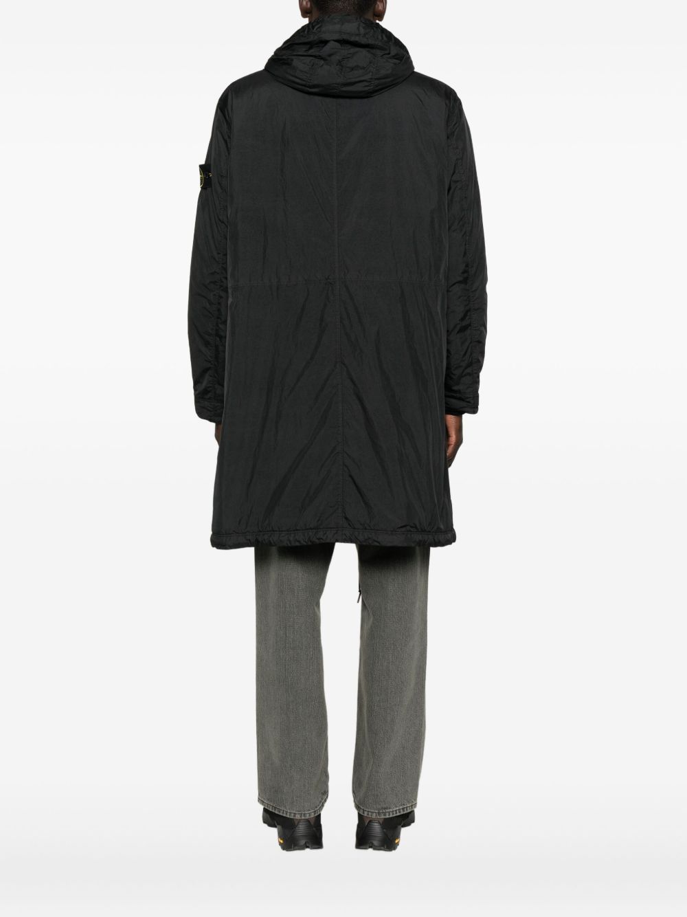 hooded drawstring coat