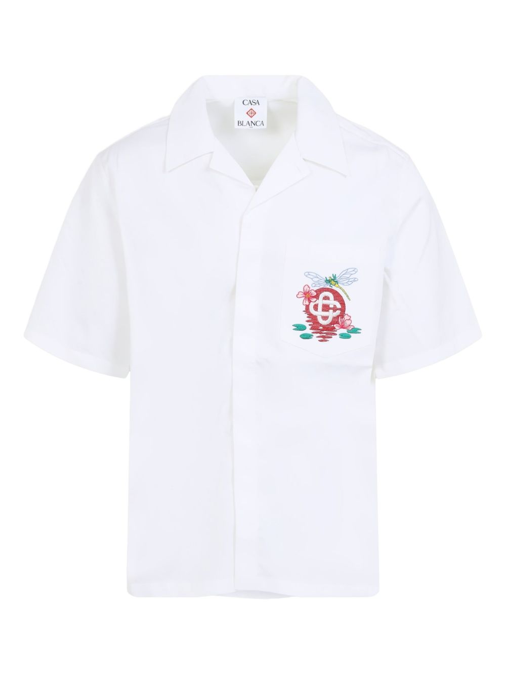 logo-embroidered shirt