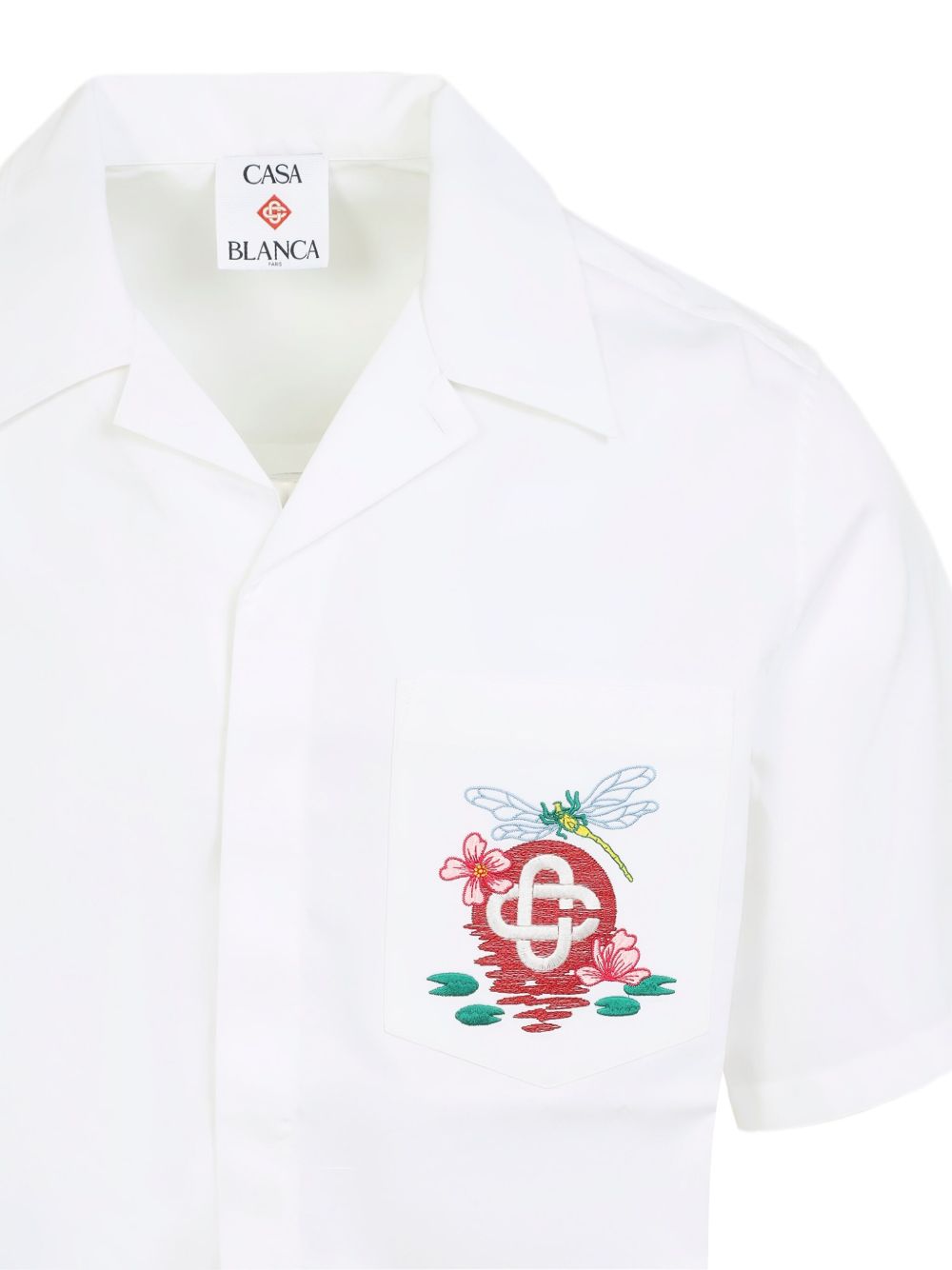 logo-embroidered shirt