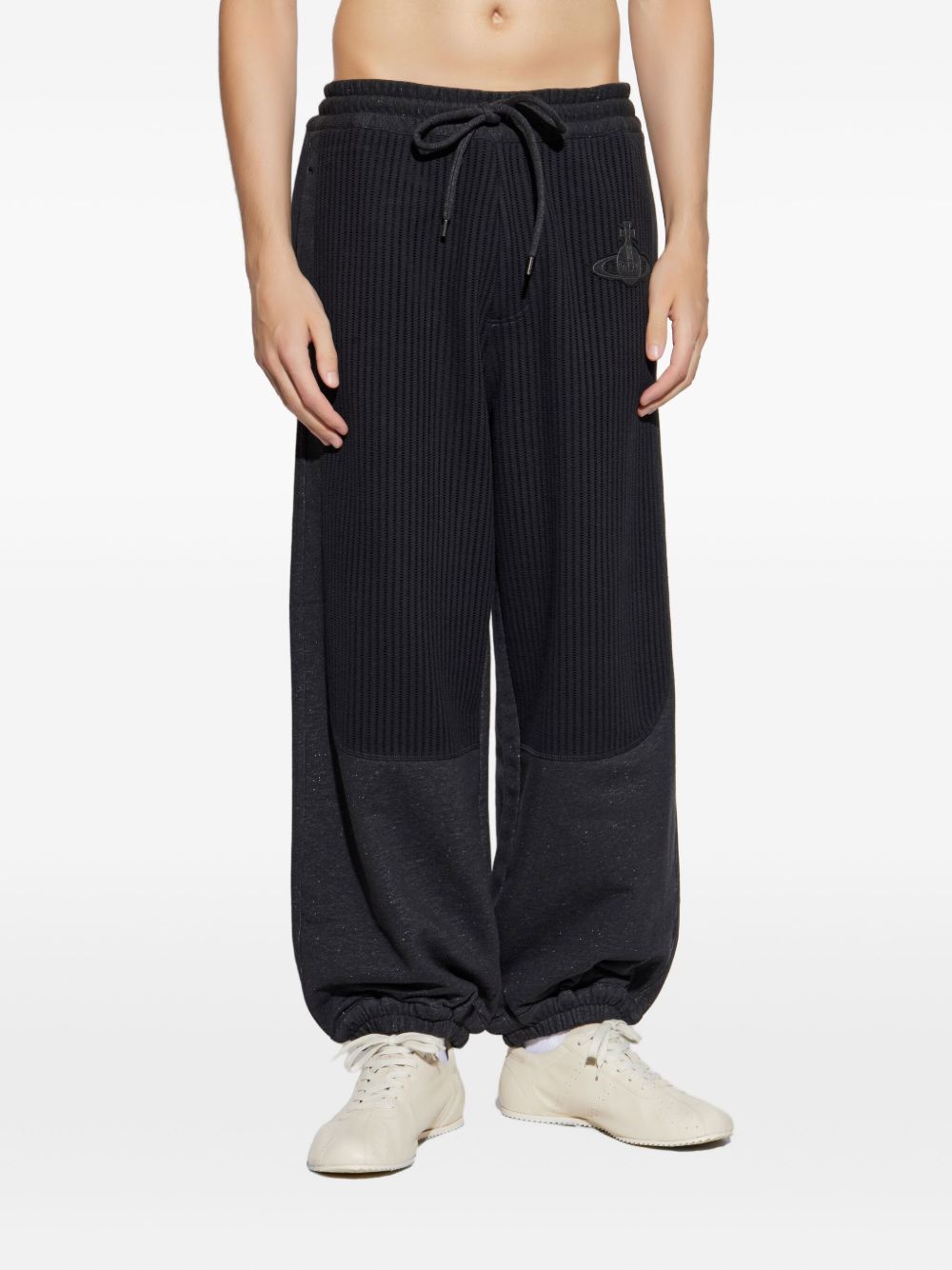 ribbed-panelled trousers