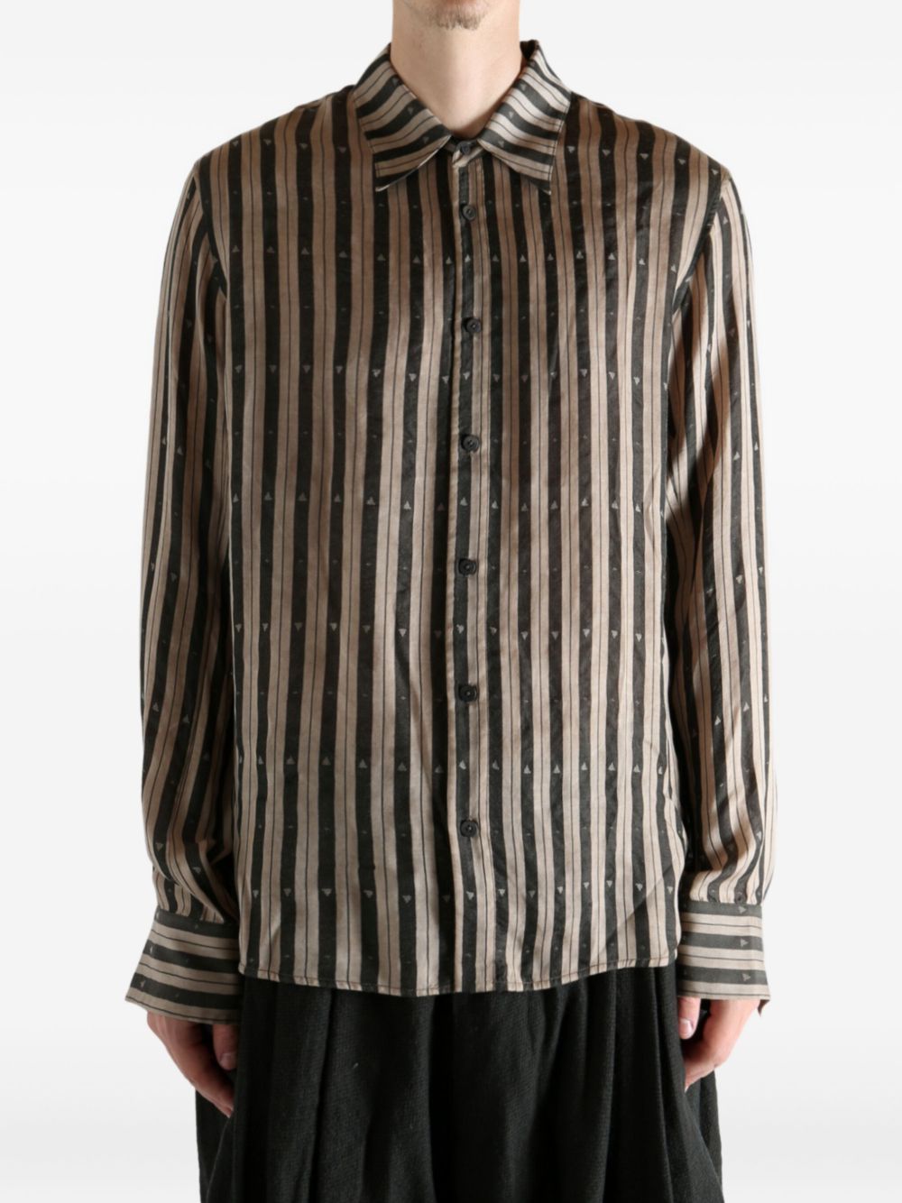 striped buttoned shirt