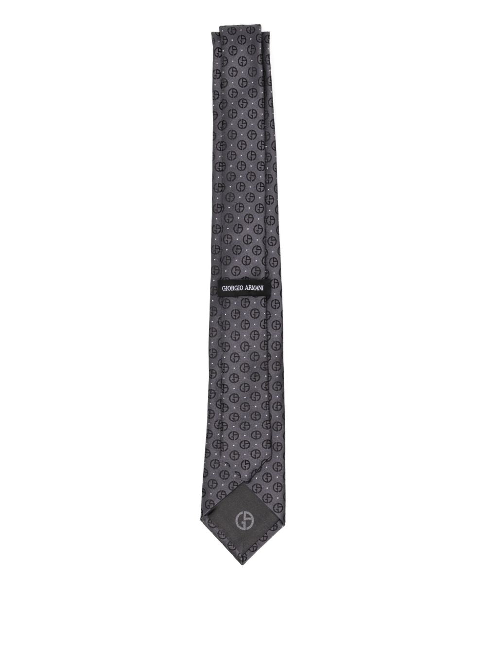 monogram silk tie