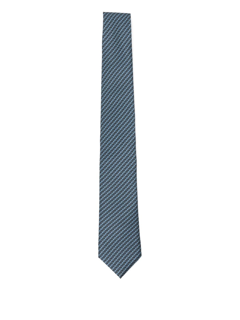 geometric-print tie