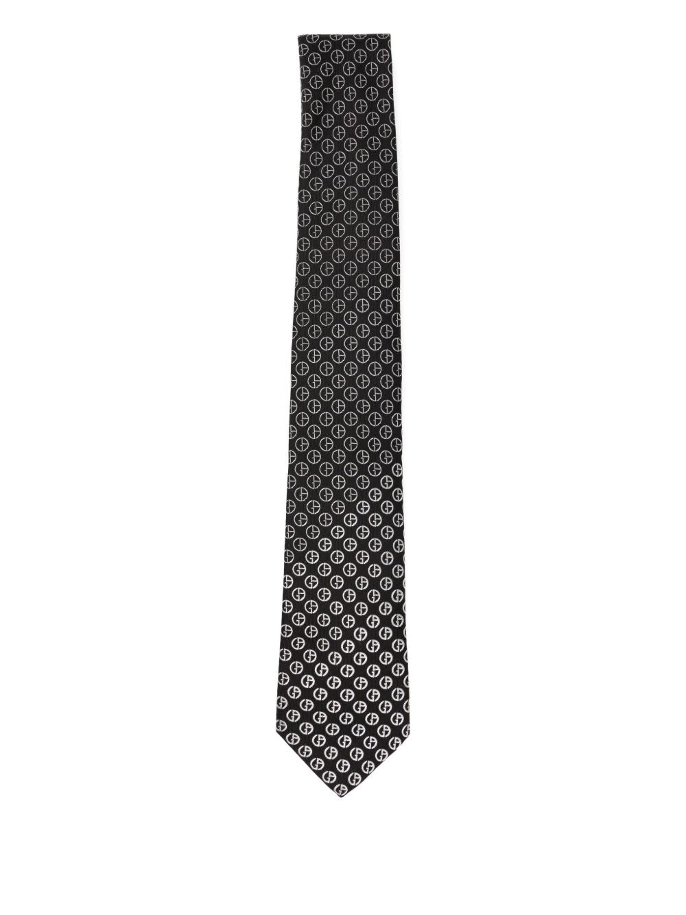 monogram silk tie