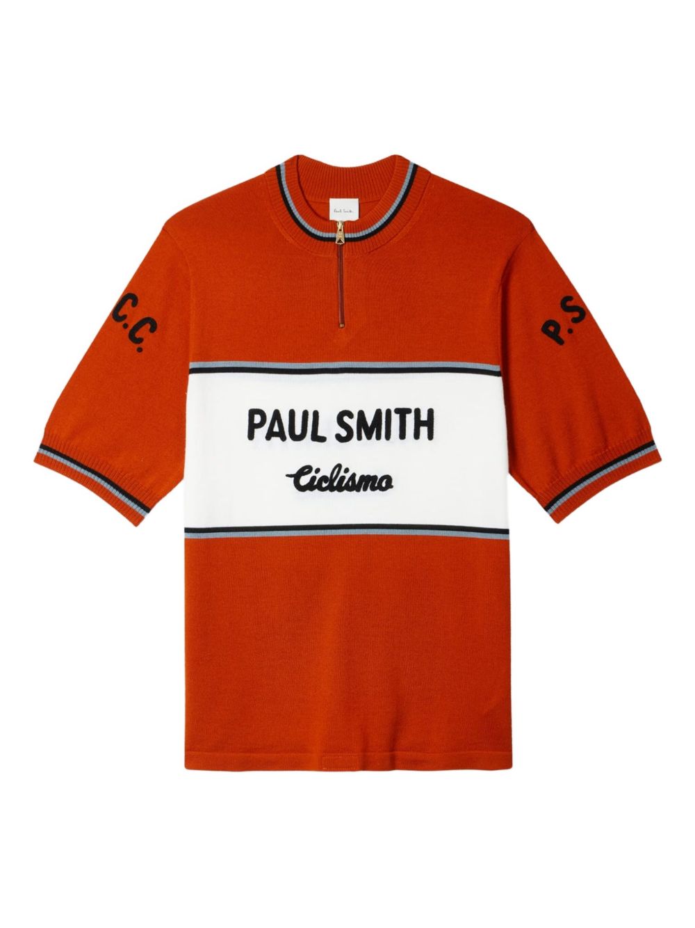 cycling-stripe wool sweater