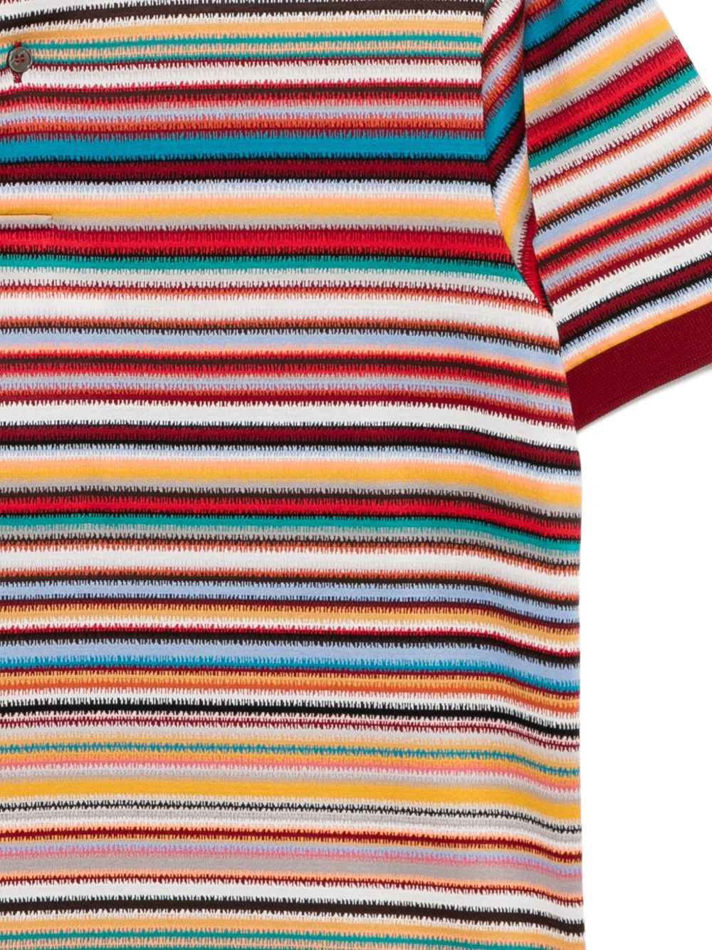 striped cotton polo shirt 