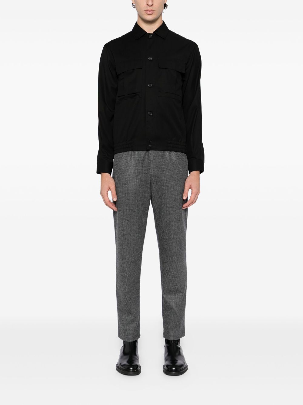 drawstring wool trousers