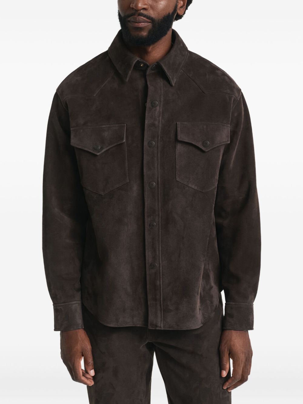 Rodeo suede double-pocket shirt