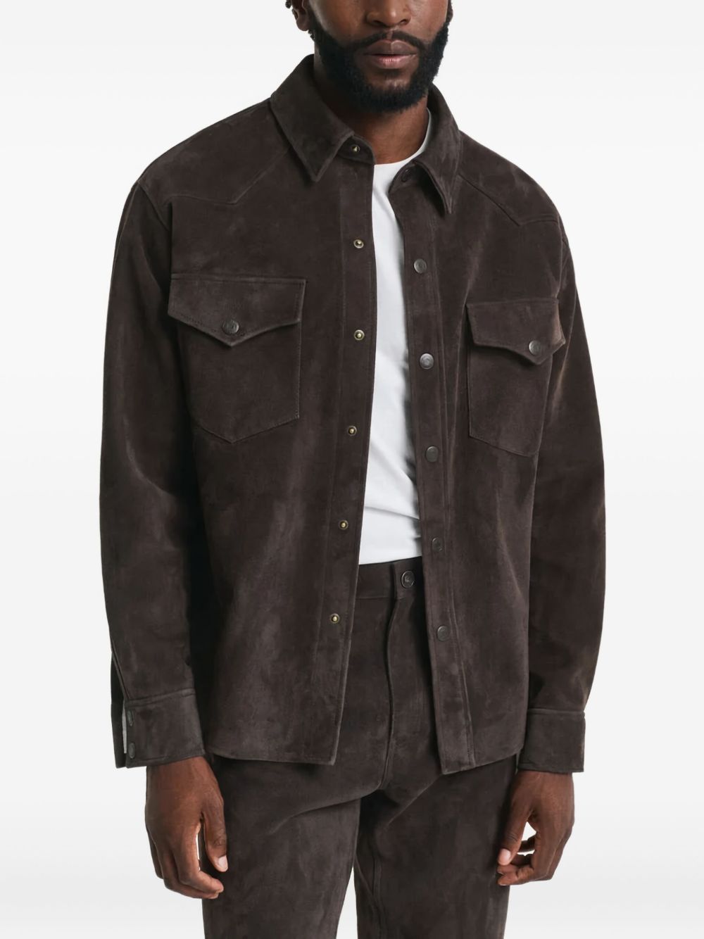 Rodeo suede double-pocket shirt