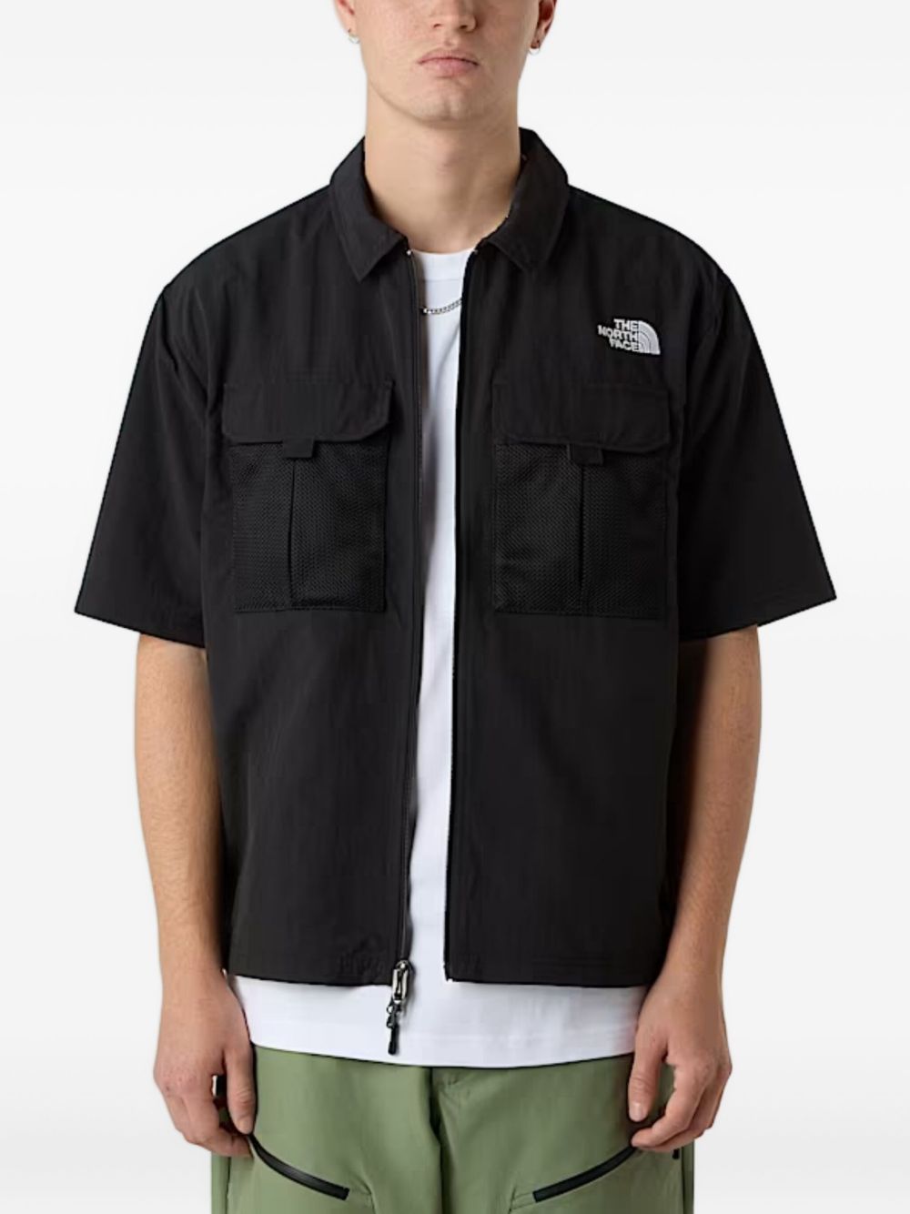 Rager zip-front short-sleeve shirt jacket 