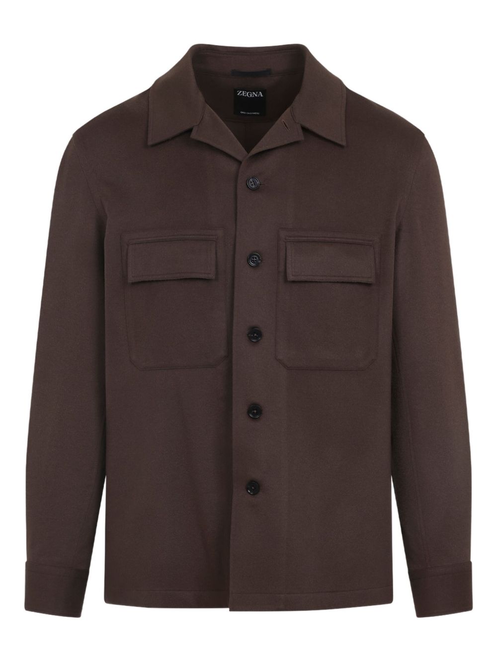 double-pocket cashmere shirt jacket